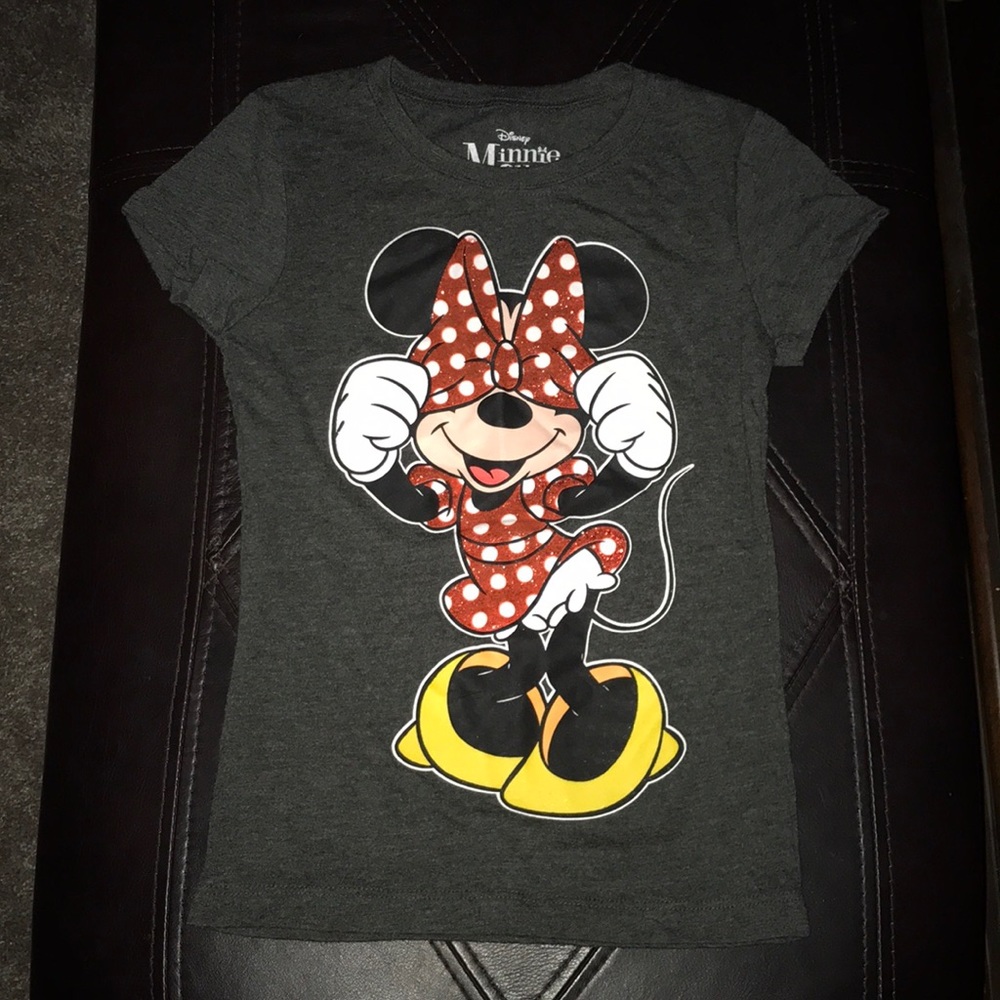 Disney Girl’s Minnie Mouse Tee(grey)